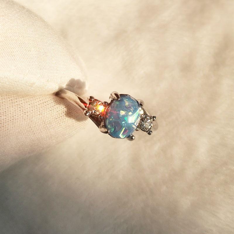 Women Couple Gem Ring White Fashion Jewelry
