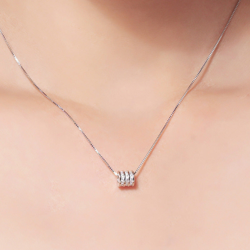 S925 Silver Korean Lucky Beads Necklace