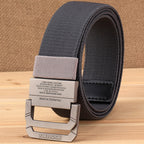Men Nylon Tactical Belt Black Elastic Korean Style