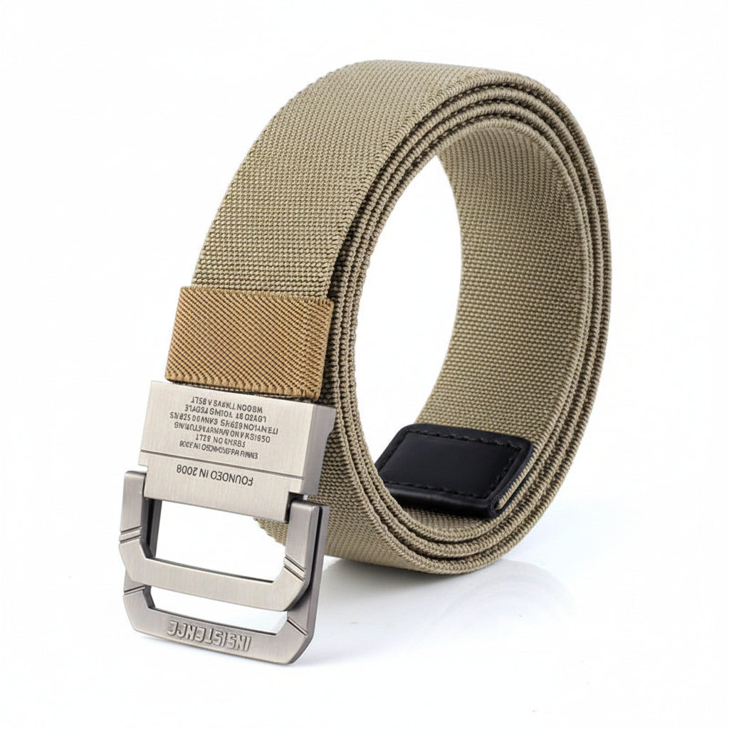 Men Nylon Tactical Belt Black Elastic Korean Style