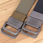 Men Nylon Tactical Belt Black Elastic Korean Style