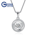 Sterling Silver Crown Pendant Necklace for Women