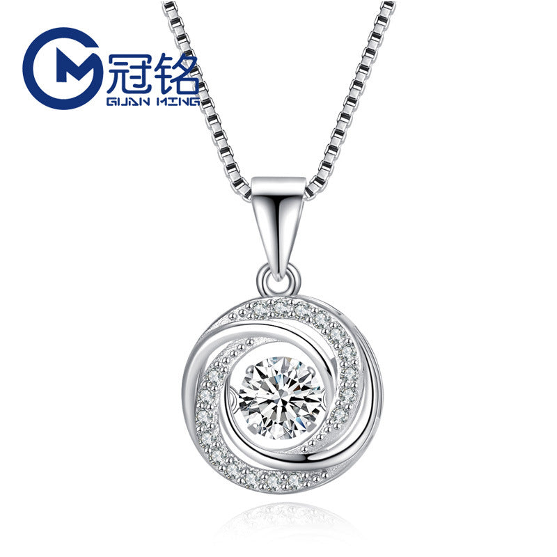 Sterling Silver Crown Pendant Necklace for Women