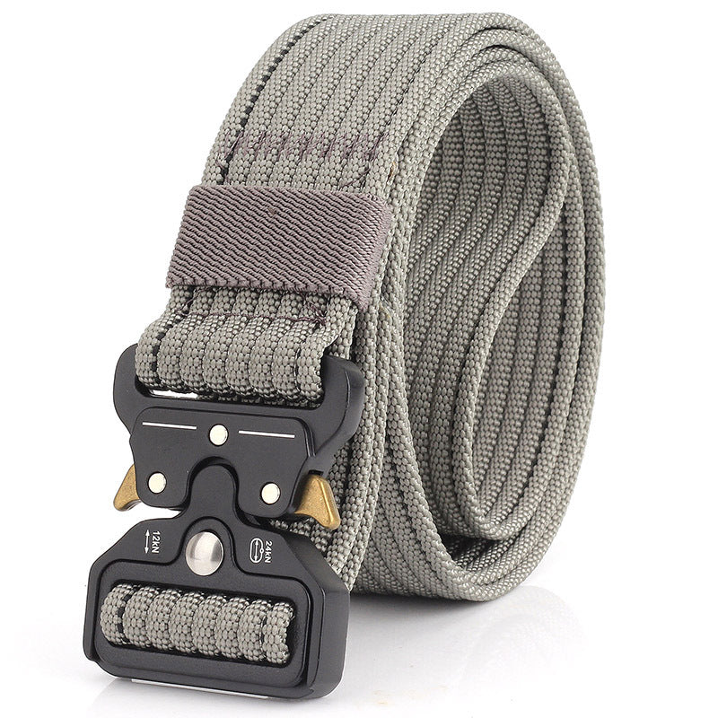 Men Tactical Nylon Belt with Cobra Buckle Black