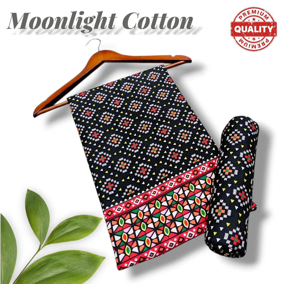 Women Black Printed 2-Piece Polo Cotton Suit Set