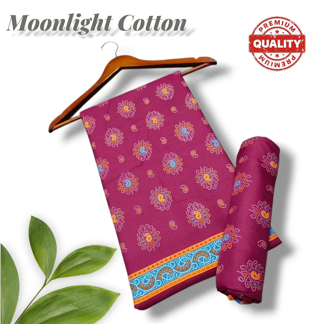 2 Pcs Women's Unstitched Printed Suit