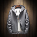 Men Plus Size Black Cotton Padded Hoodie Jacket