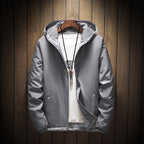 Men Plus Size Black Cotton Padded Hoodie Jacket
