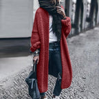 Women Long Knit Cardigan Sweater Jacket Loose Woolen Autumn Winter Multi Color