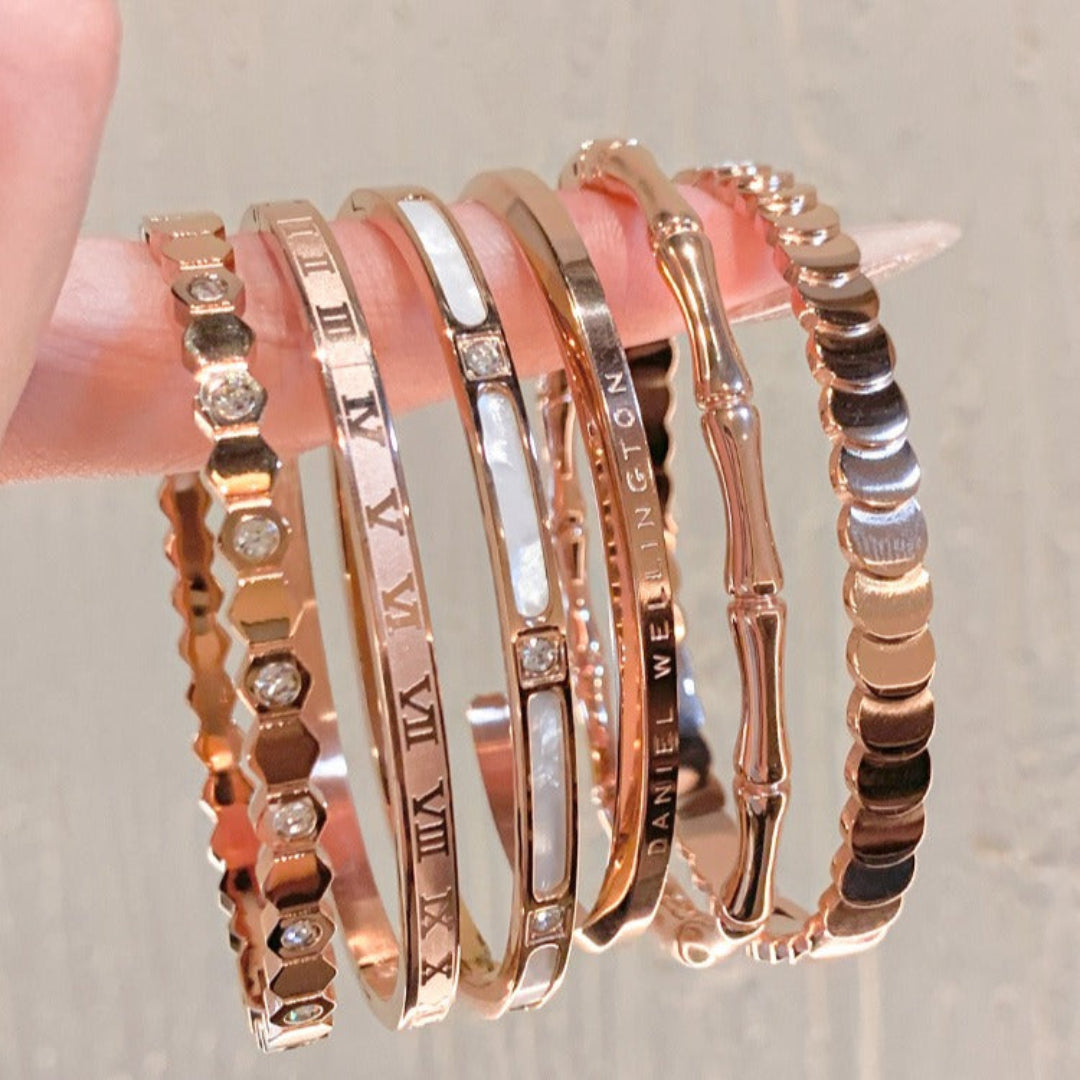 Real Gold Plated Zircon Bracelets for Women
