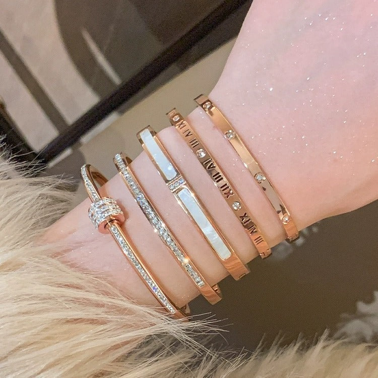 Real Gold Plated Zircon Bracelets for Women