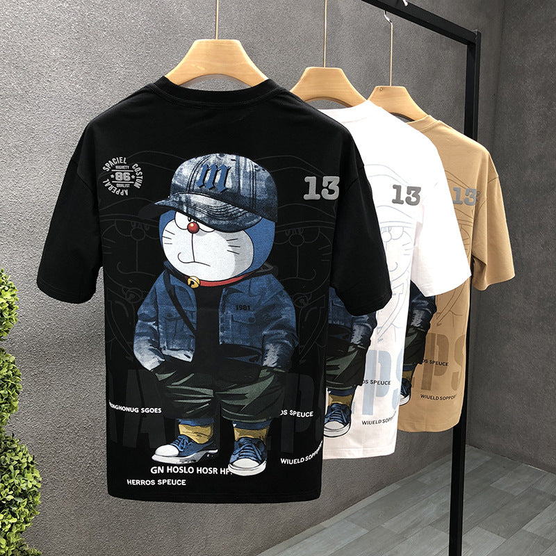 Men Cartoon Printed T-Shirt Summer Stylish Trendy