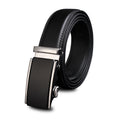 Men's Black Cowhide Automatic Buckle Belt