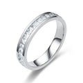 Rose Gold Double Row Diamond Crystal Ring for Women