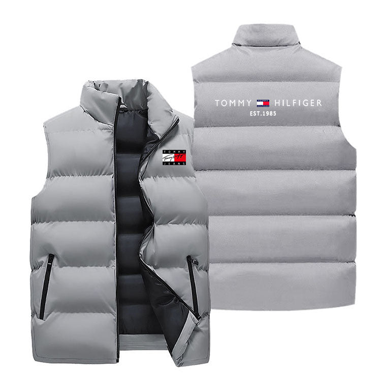 Men Black Tommy Hilfiger Down Vest Winter