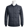 Men's Navy Quilted Down Jacket Premium Warm Outerwear