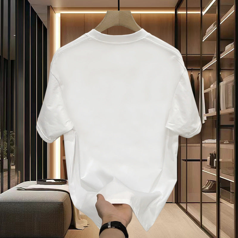 Black Cotton W Graphic T-Shirt Men Women Summer Casual