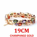 Rainbow Zircon Bracelet Rose Gold Pakistani Women