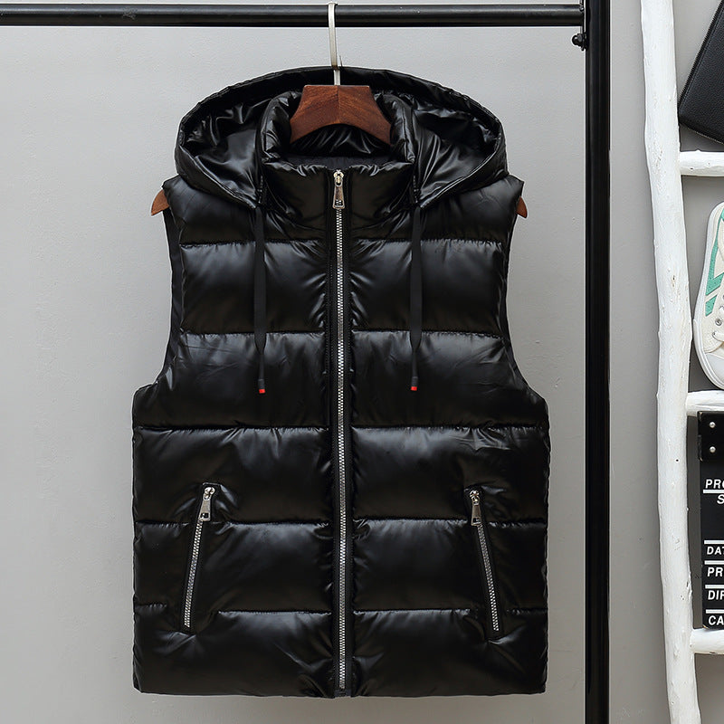 Men's Silver Hooded Puffer Vest Winter Warmth Pakistan