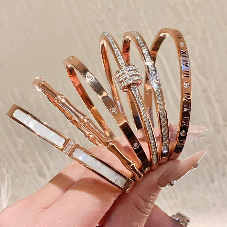 Real Gold Plated Zircon Bracelets for Women
