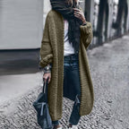 Women Long Knit Cardigan Sweater Jacket Loose Woolen Autumn Winter Multi Color