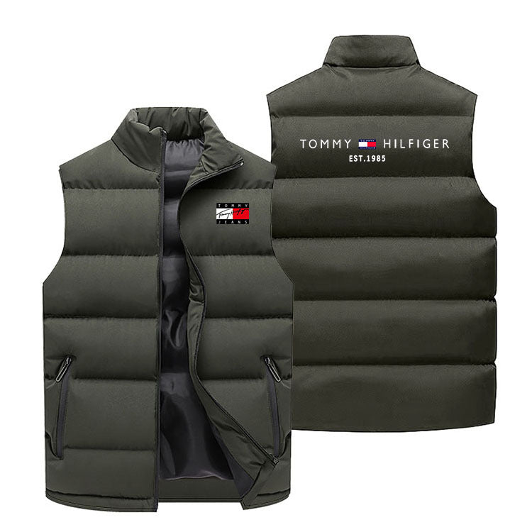 Men Black Tommy Hilfiger Down Vest Winter