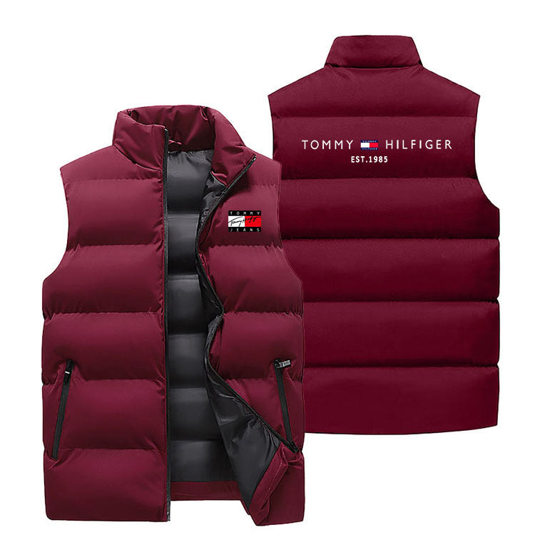 Men Black Tommy Hilfiger Down Vest Winter