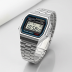Water Resistant Stainless Steel Digital Chain Watch
