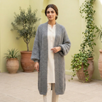 Women Long Knit Cardigan Sweater Jacket Loose Woolen Autumn Winter Multi Color