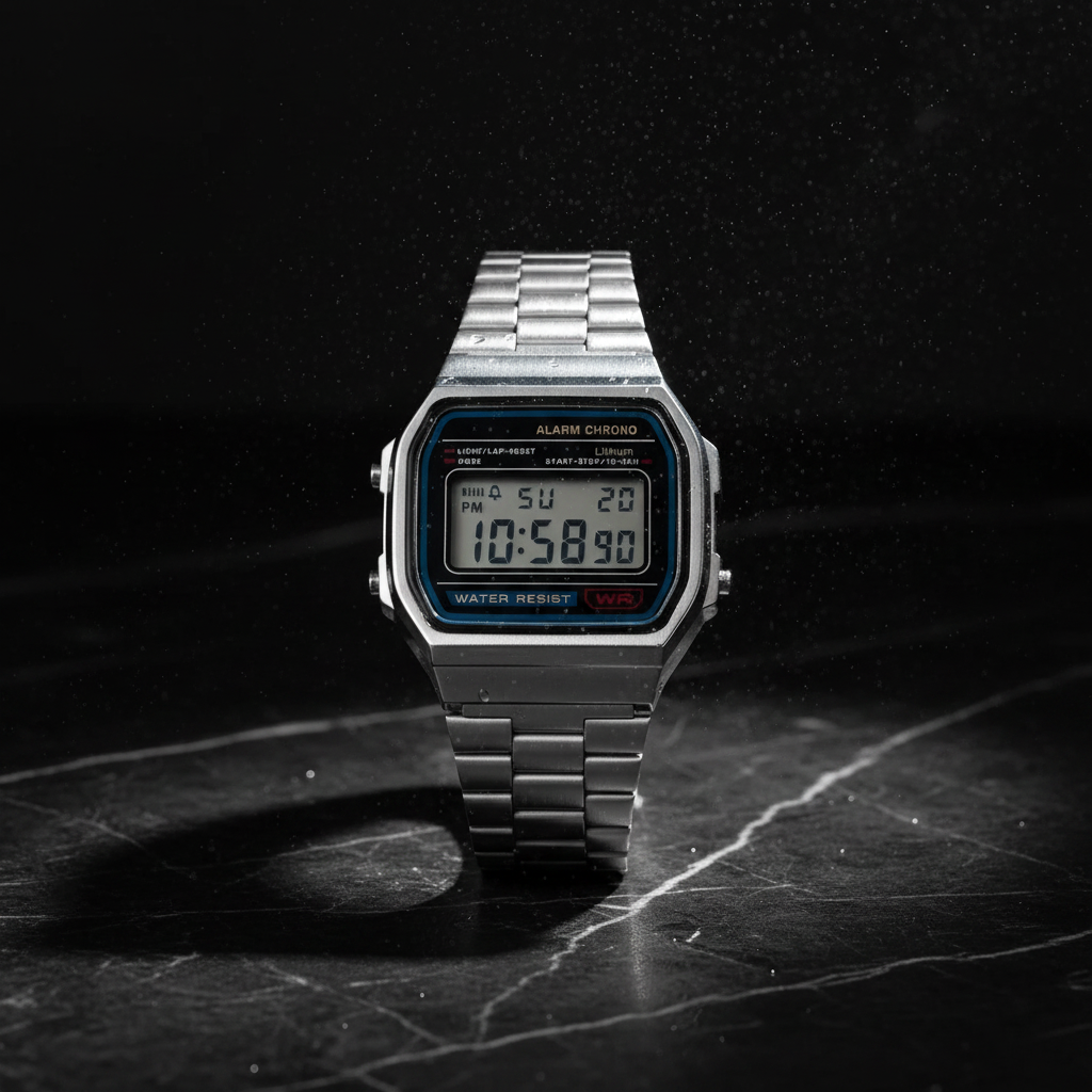 Water Resistant Stainless Steel Digital Chain Watch